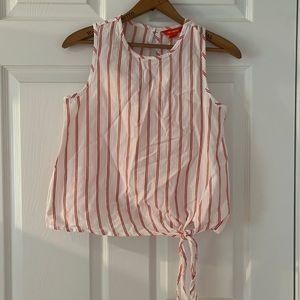 💯% cotton tie waist shirt. Joe Fresh, XS. Keyhole. Never worn. Open to offers